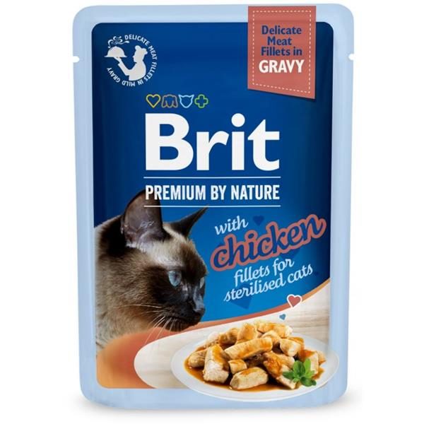 Brit Premium Fillets in Gravy with Chicken for Sterilised 85 g