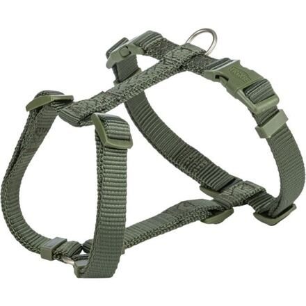 H-postroj PREMIUM, olivově zelená S-M:hruď:42-60cm/15mm