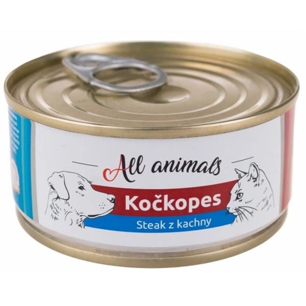 All Animals kočkopes Steak z kachny 100g