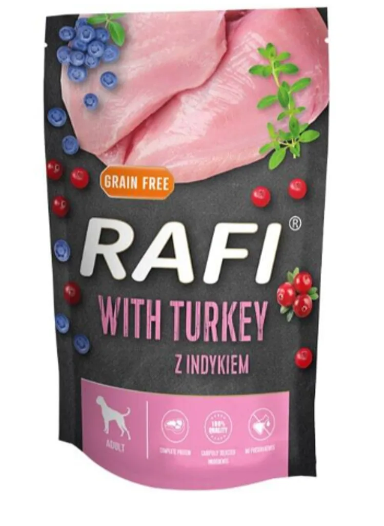 RAFI Paté krůta - kapsička pro psy 500g