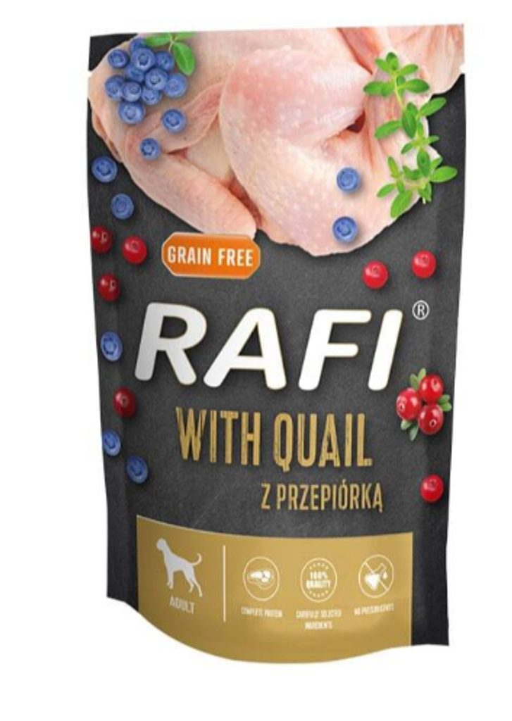 RAFI Paté křepelka - kapsička pro psy 500g