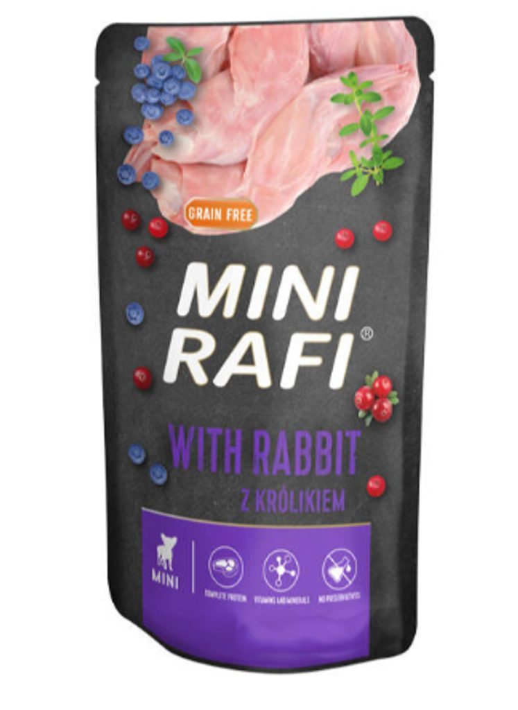RAFI Paté králík - kapsička pro psy 150g