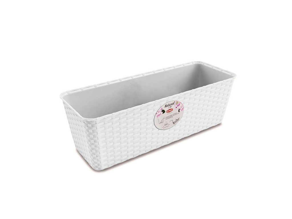 Truhlík na květiny STEFANPLAST NATURAL 50 bílá