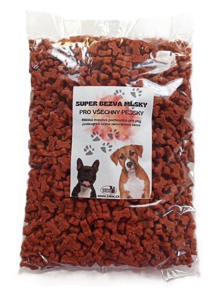 Kostičky lososové 2,5kg sáček - poloměkký pamlsek