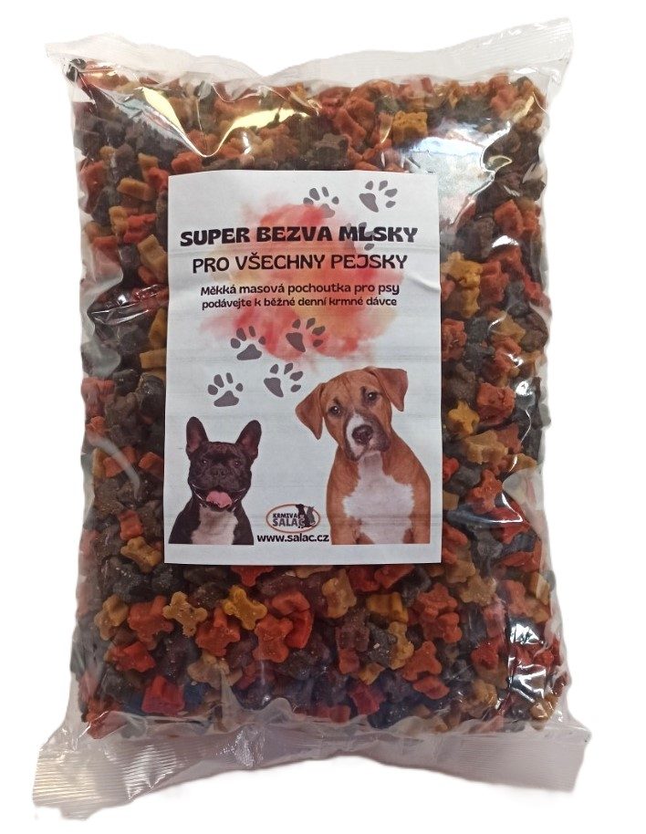 Kostičky MINI MIX 6 druhů 2,5kg sáček - poloměkký pamlsek