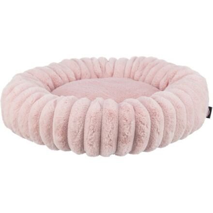 Kulatý pelech LONNI, sametový manšestr, růžová ø 60 cm