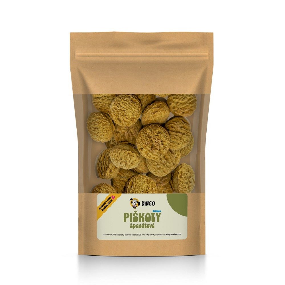 DINGO piškoty se špenátem, 250g