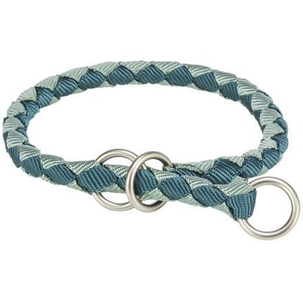 Obojek CAVO kulatý polostahovací, petrolejová/šalvějová S-M: 35-41cm/ ø12mm