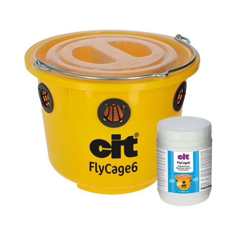 Lapač much kbelíkový FlyCage6, včetně návnady