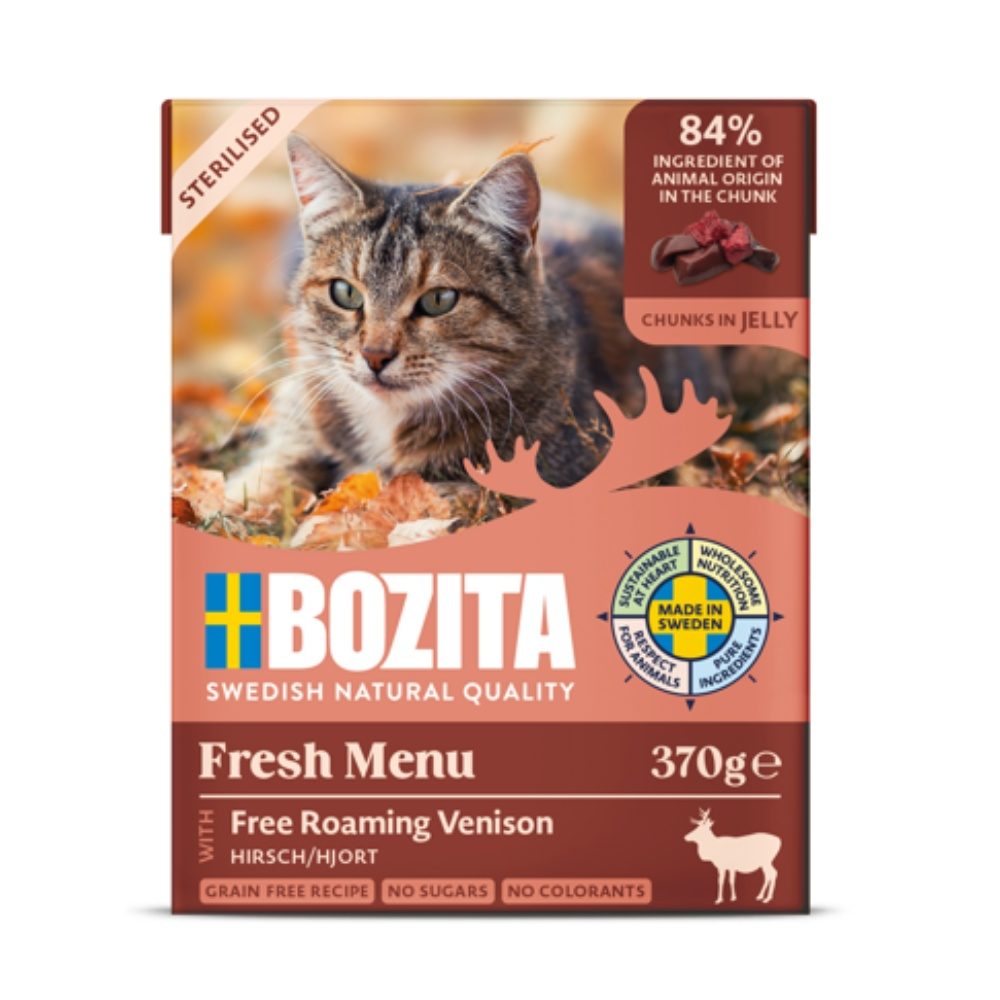 Bozita Cat Sterilised kousky v želé se zvěřinou, tetrapak 370 g