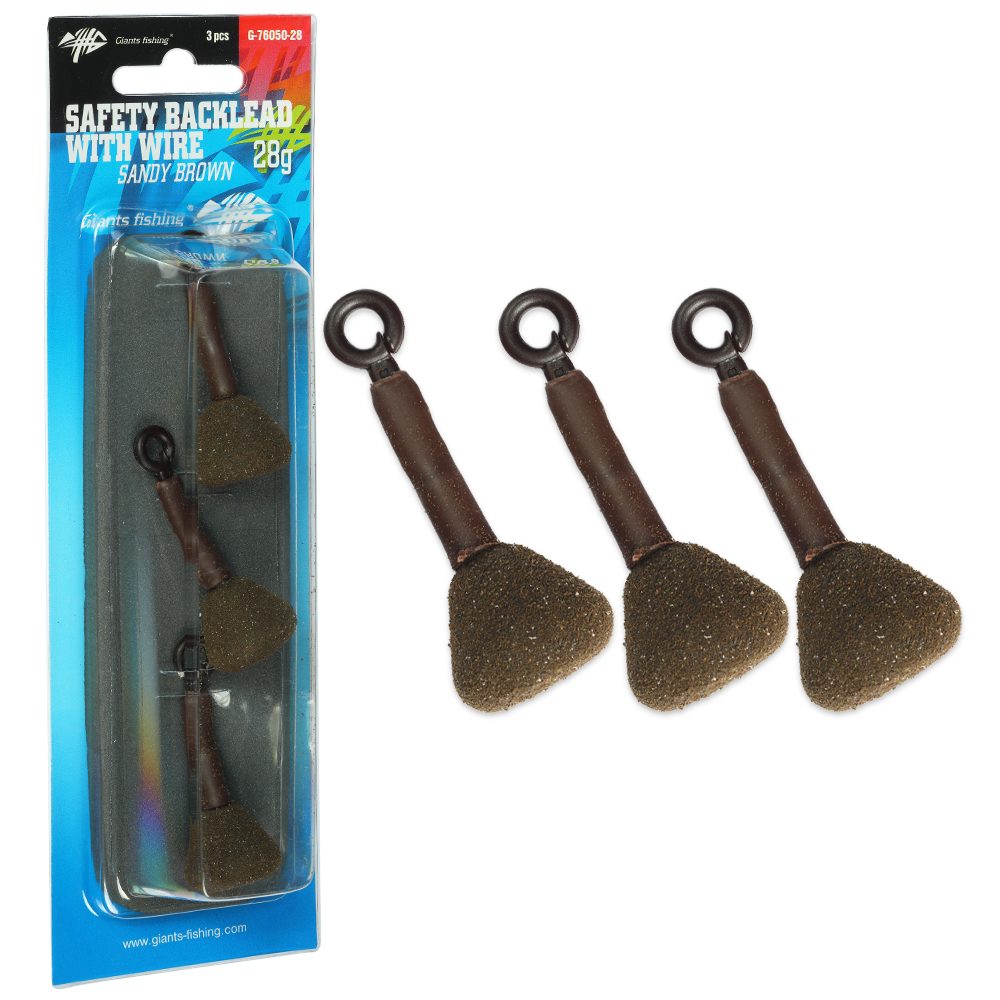 Giants fishing Zátěž Safety Backlead with Wire Sandy Brown(3pc) 28g (1.0 oz)