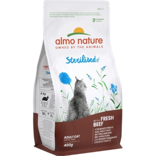 Almo Nature Holistic cat Sterilised hovězí 400g