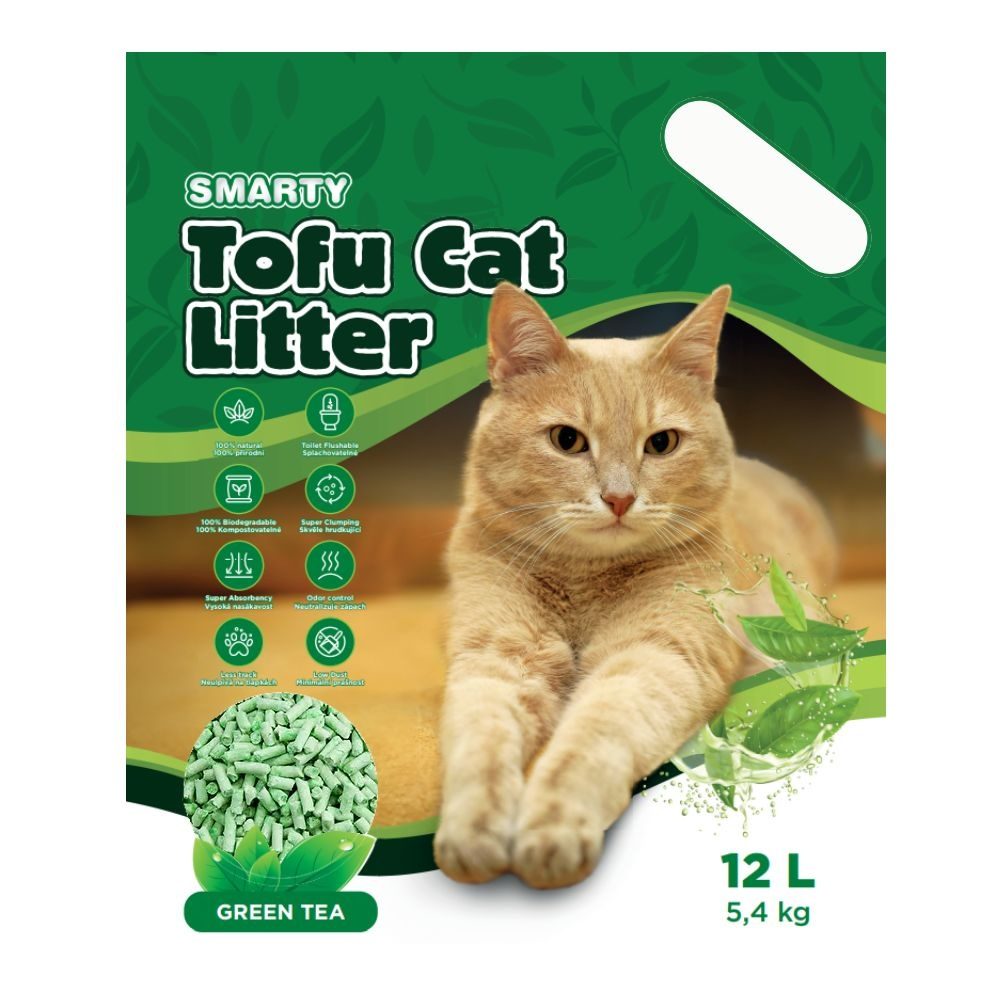 Smarty Tofu Cat Litter Green Tea podestýlka 12 l