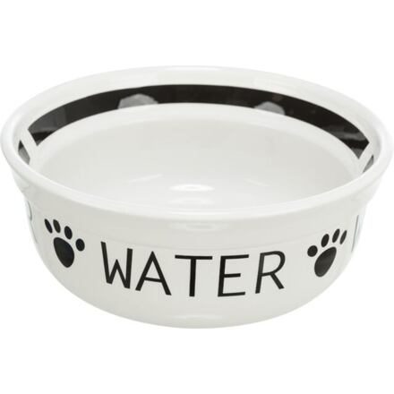 Keramická miska WATER, bílá/černá 1,6 l/ ø 20 cm