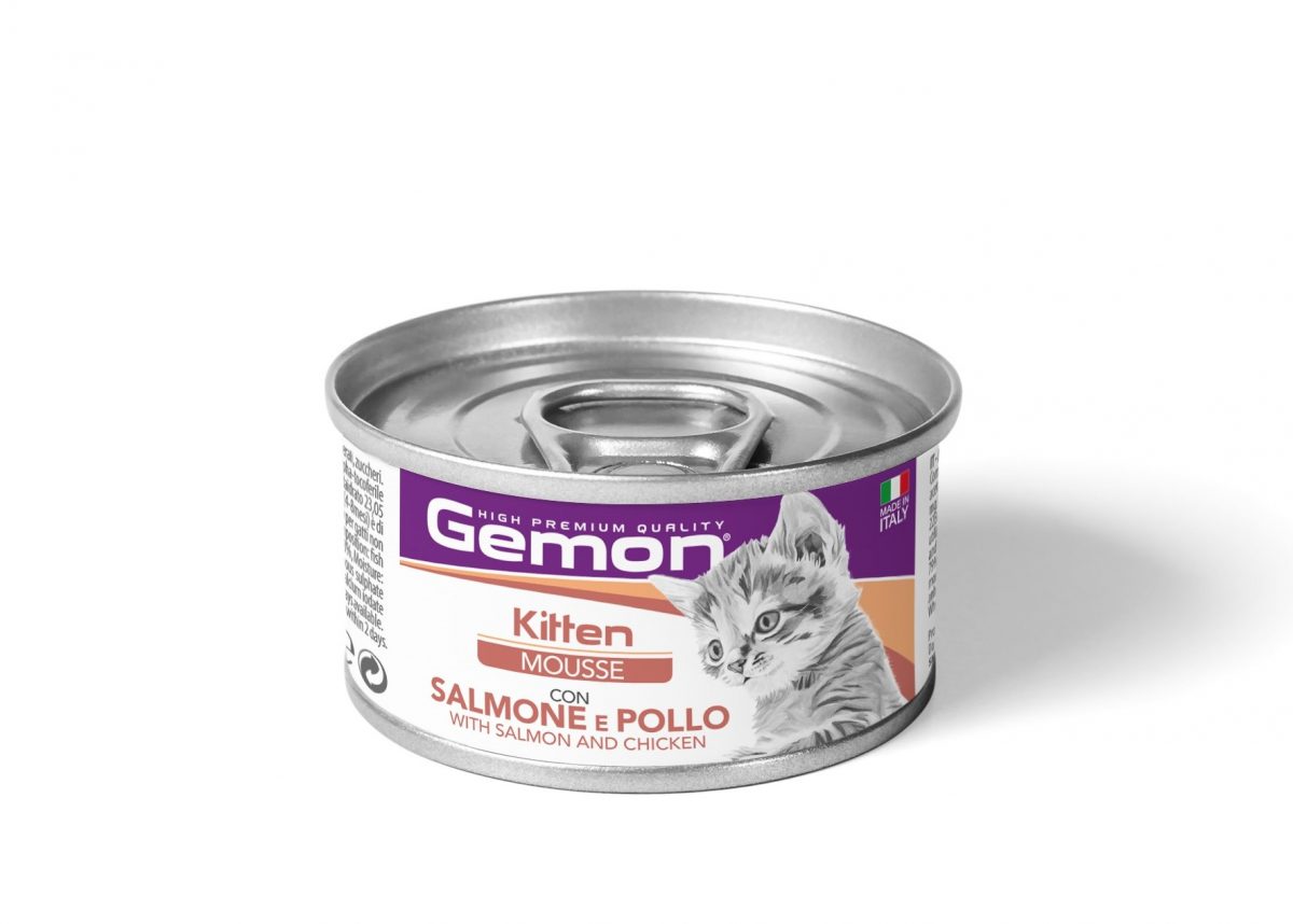 GEMON MOUSSE KITTEN losos/kuře 85g