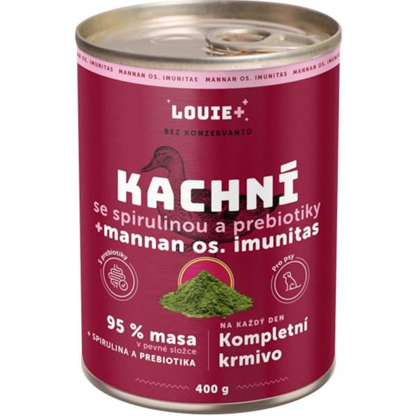 Louie konz.pro psy kachna, spirul.,prebiotika 400g