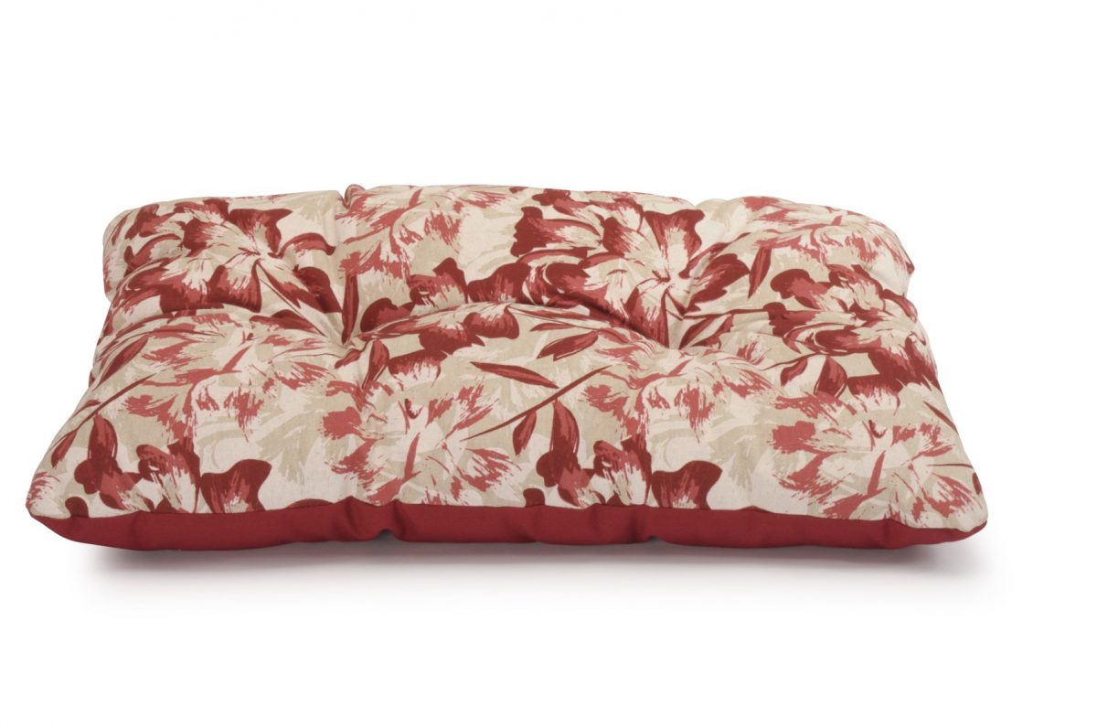 POLSTÁŘ ČERVENÉ KVĚTY ČERVENÁ 100 x 70 cm