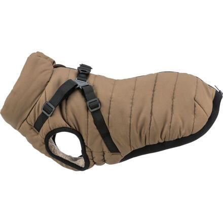 Zimní bunda PIROU s postrojem, písková M: 45cm, hruď: 62-66cm, krk: až 48cm
