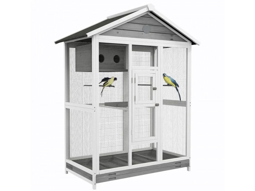 Voliéra pro ptáky PAWHUT D10-070V03GY, 112x68x154 cm