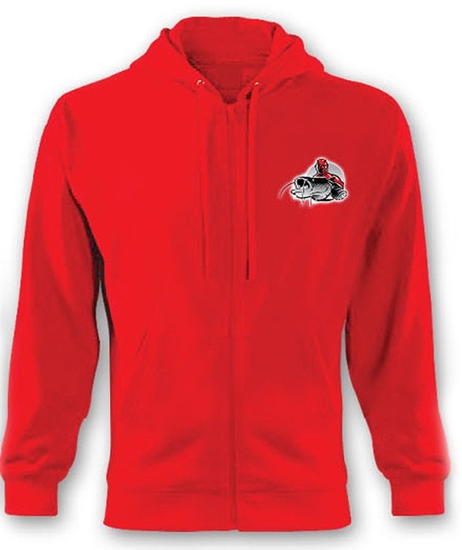 Hell-Cat dámská mikina s kapucí a zipem červená M