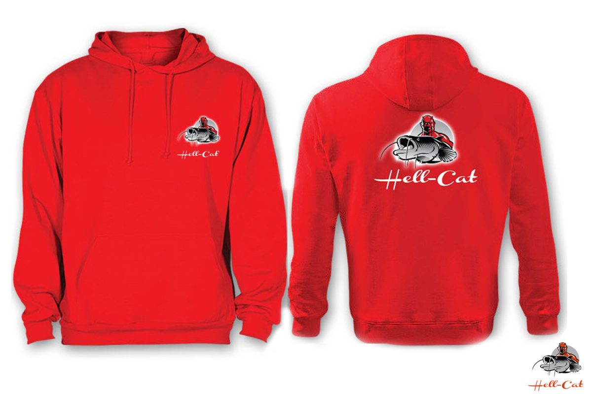 Hell-Cat dámská mikina klokan s kapucí červená S