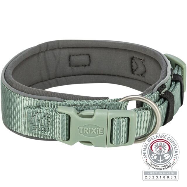 PREMIUM obojek extra široký, šalvěj/grafit XS-S: 27-35 cm/25 mm