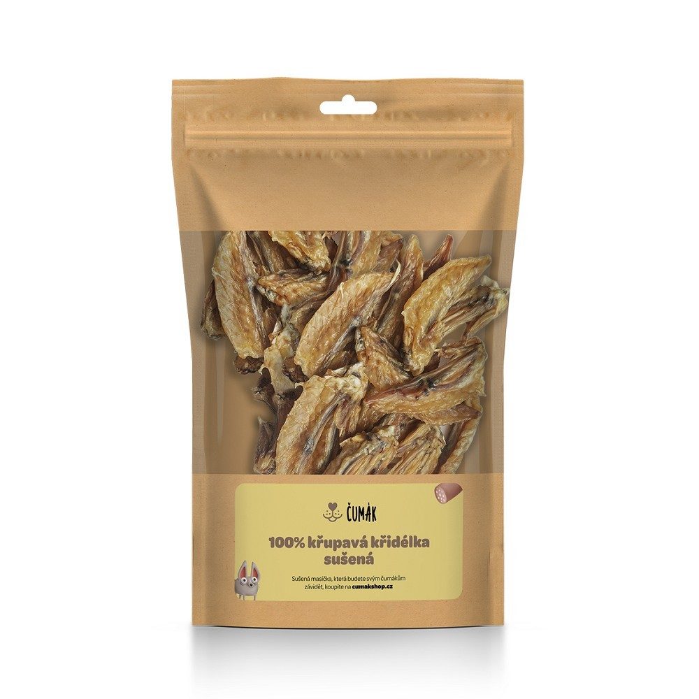 Čumák kuřecí křidélka, sušená 100g
