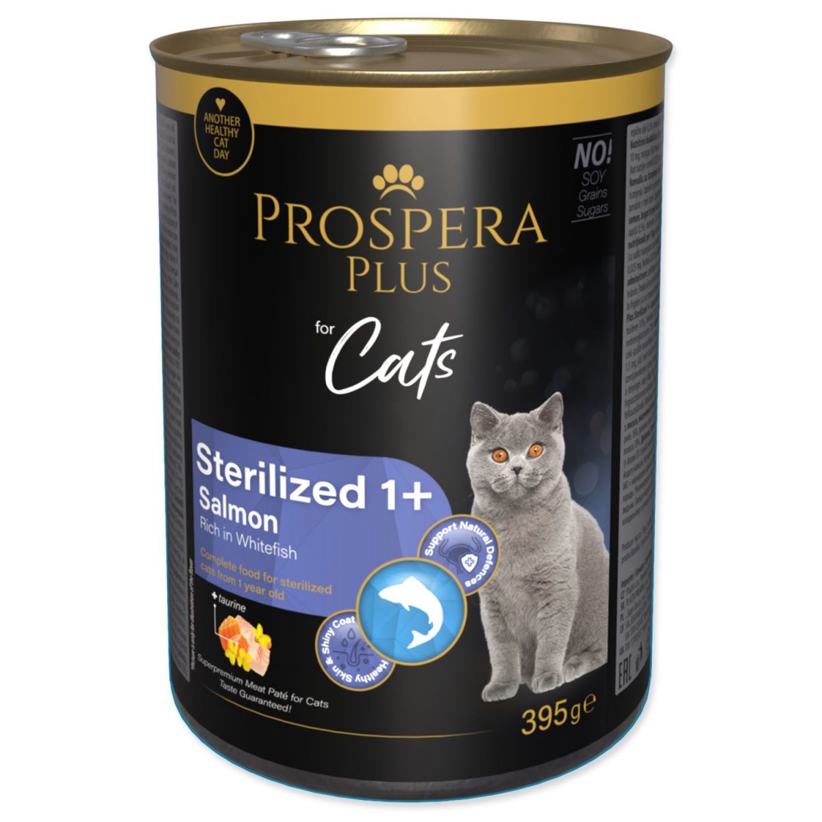 Prospera Plus Sterilized 1+ Lososové paté bohaté na bílou rybu 395 g