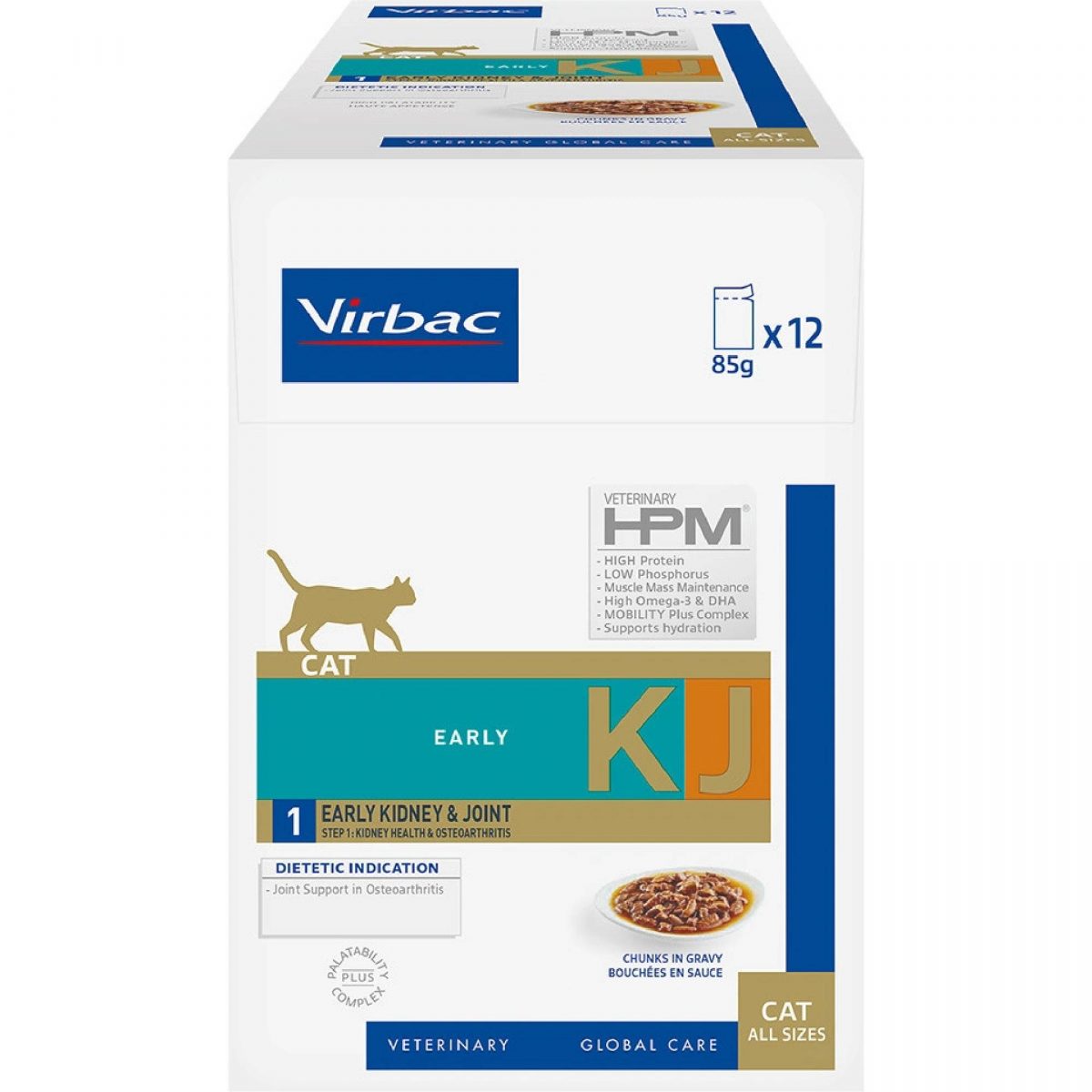VET HPM Cat Early Kidney Care chunks in gravy 12x85g
