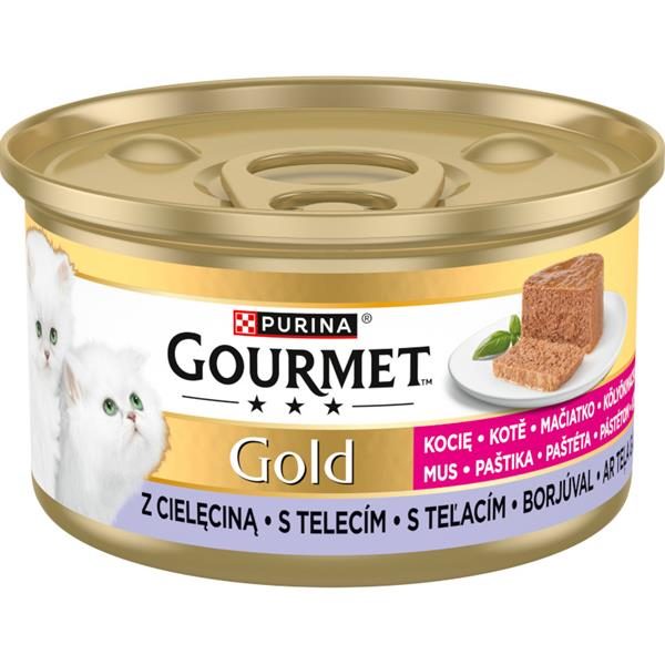 Gourmet Gold cat Kitten s telecím 85 g