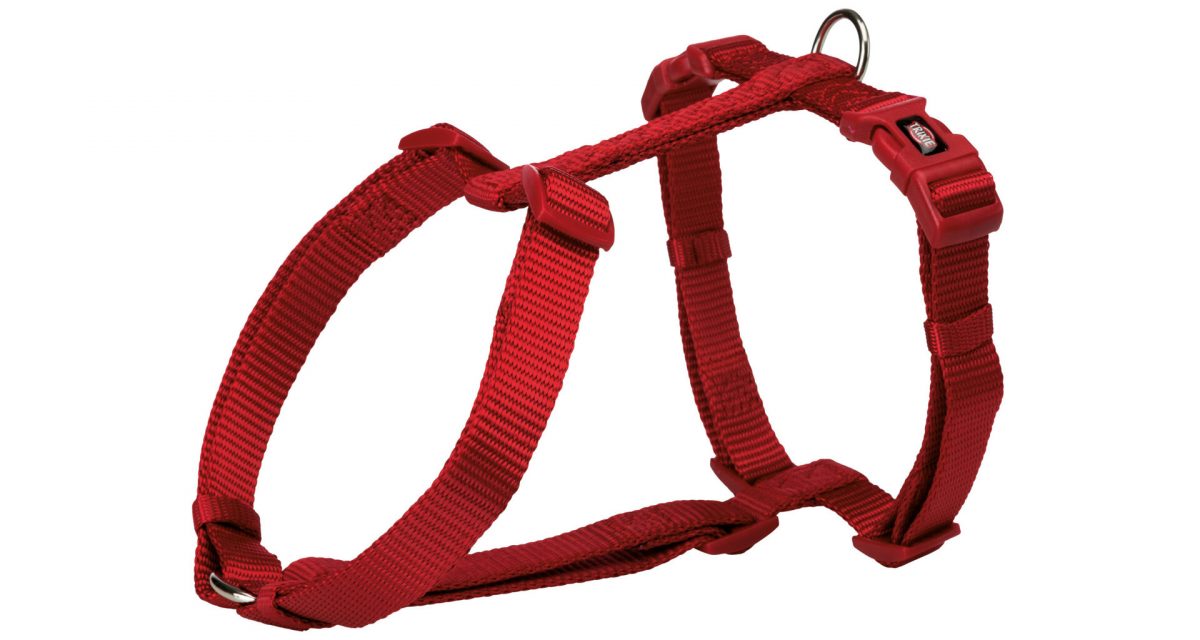 H-postroj PREMIUM - červená XXS-XS:hruď:20-32cm/10mm