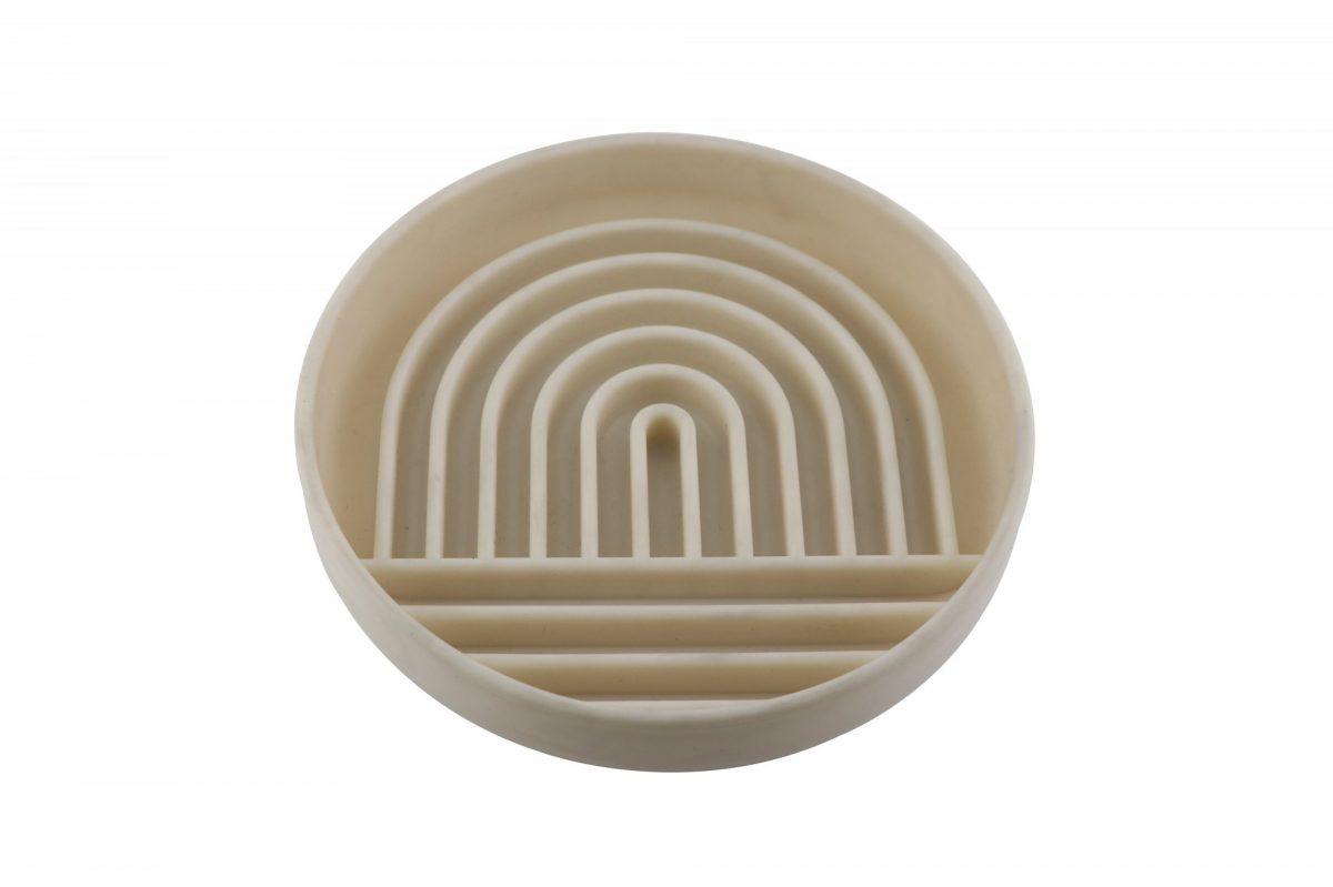 Miska Huhubamboo protihltací béžová průměr 19,8cm