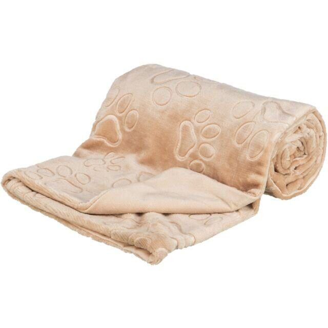 Plyšová deka BARRY, dvouvrstvý samet, béžová 70 x 50 cm