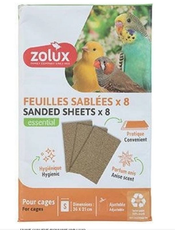 Pískové podložky pro ptáky S 36x21cm/8ks Zolux