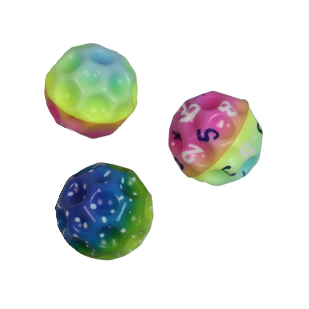 Míčky měkké gumové duhový design 6 cm