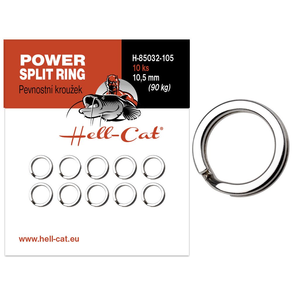 Hell-Cat Pevnostní kroužek Power Split Ring 10ks vel.9,0mm (70kg)