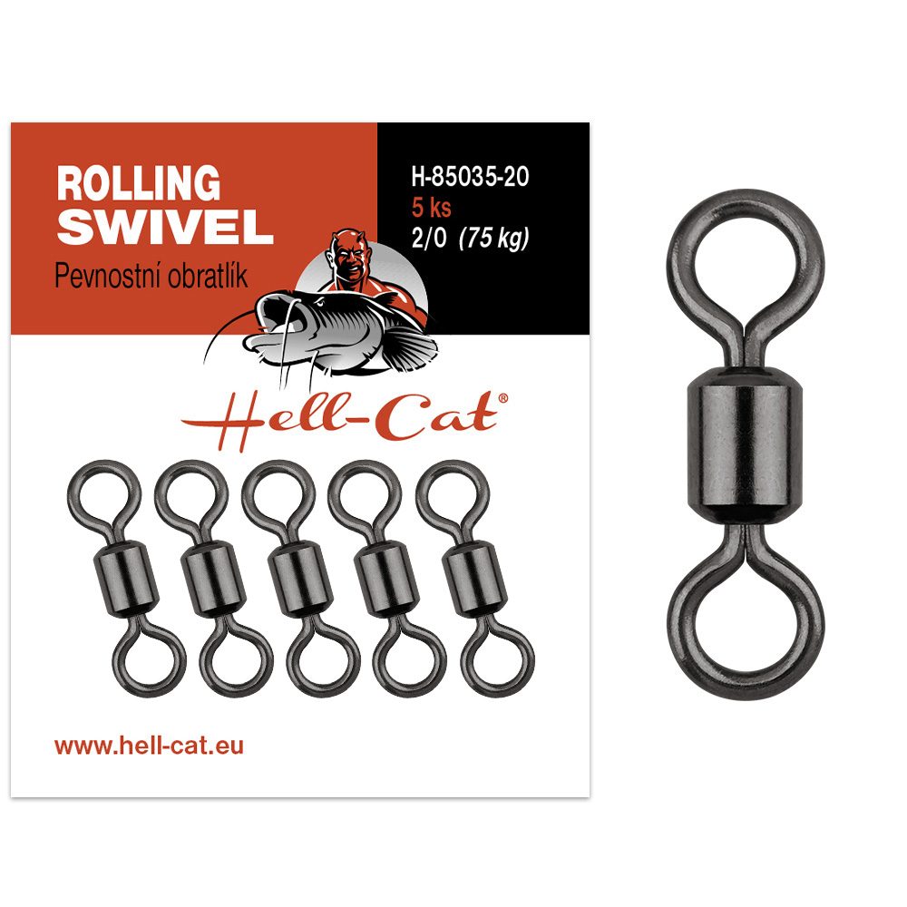 Hell-Cat Pevnostní obratlík Power Rolling Swivel 5ks vel.4/0 (135kg)