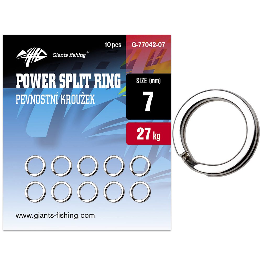Giants fishing Pevnostní kroužek Power Split Ring 10ks vel.7mm (27kg)