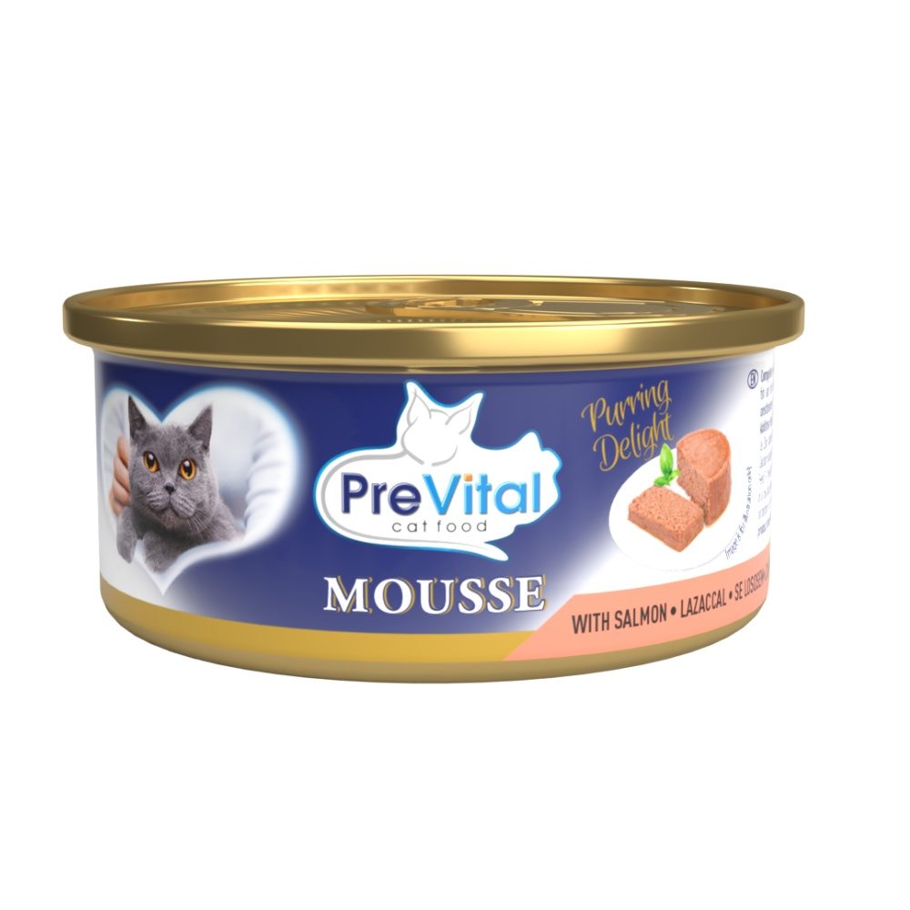PreVital kočka losos, konzerva 85 g
