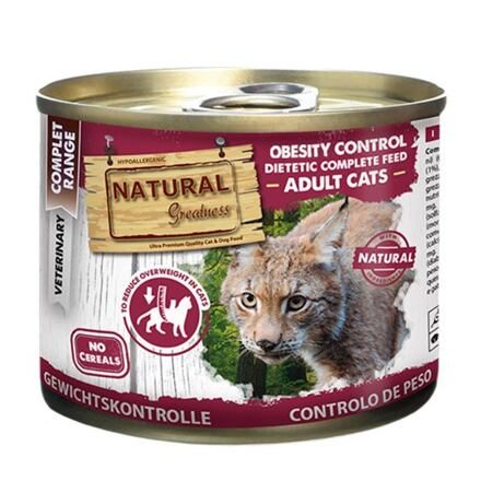 Natural Greatness OBESITY CONTROL veterinární dieta, konzerva pro kočky 200g