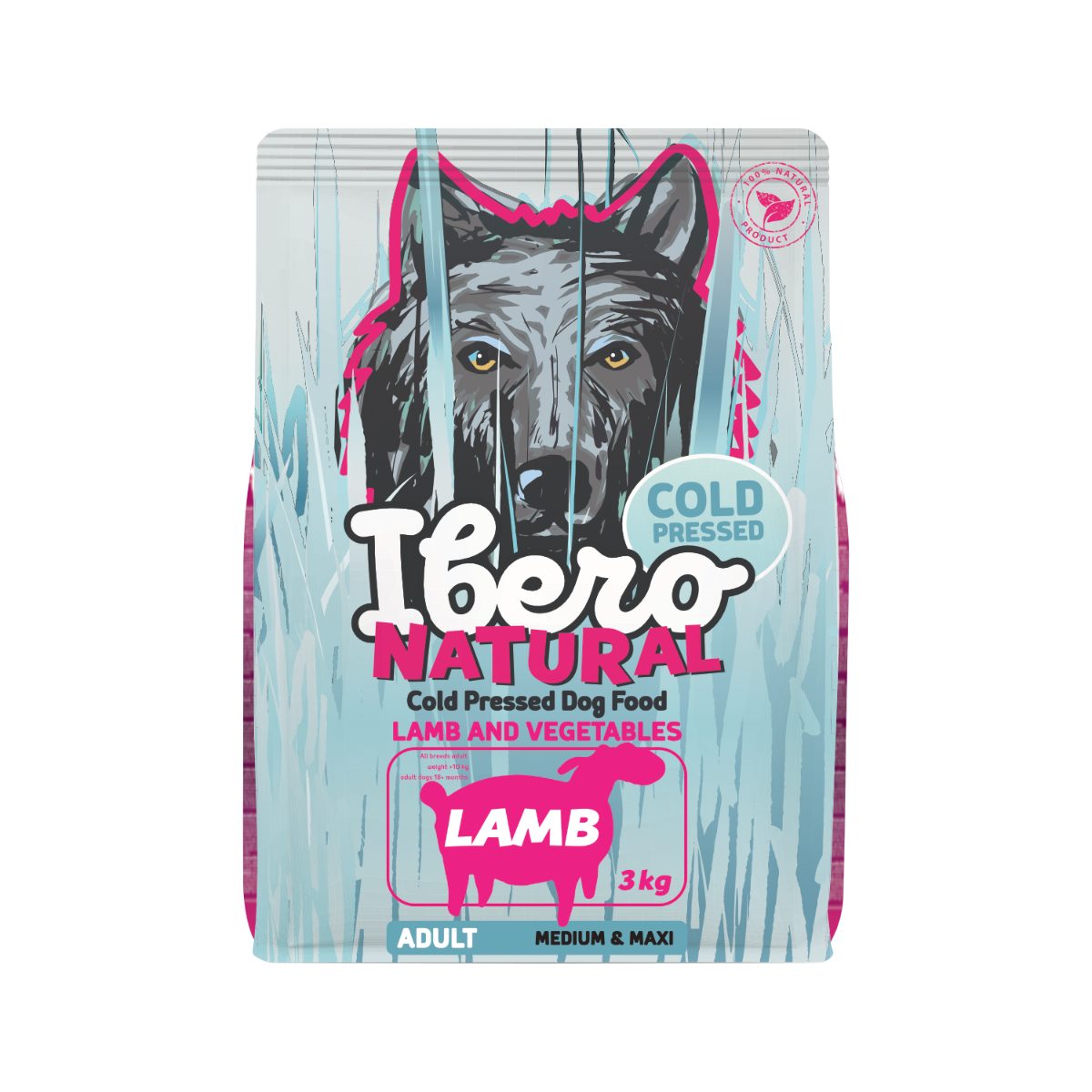 Ibero Cold Press Dog Adult Medium/Large Lamb - 3kg