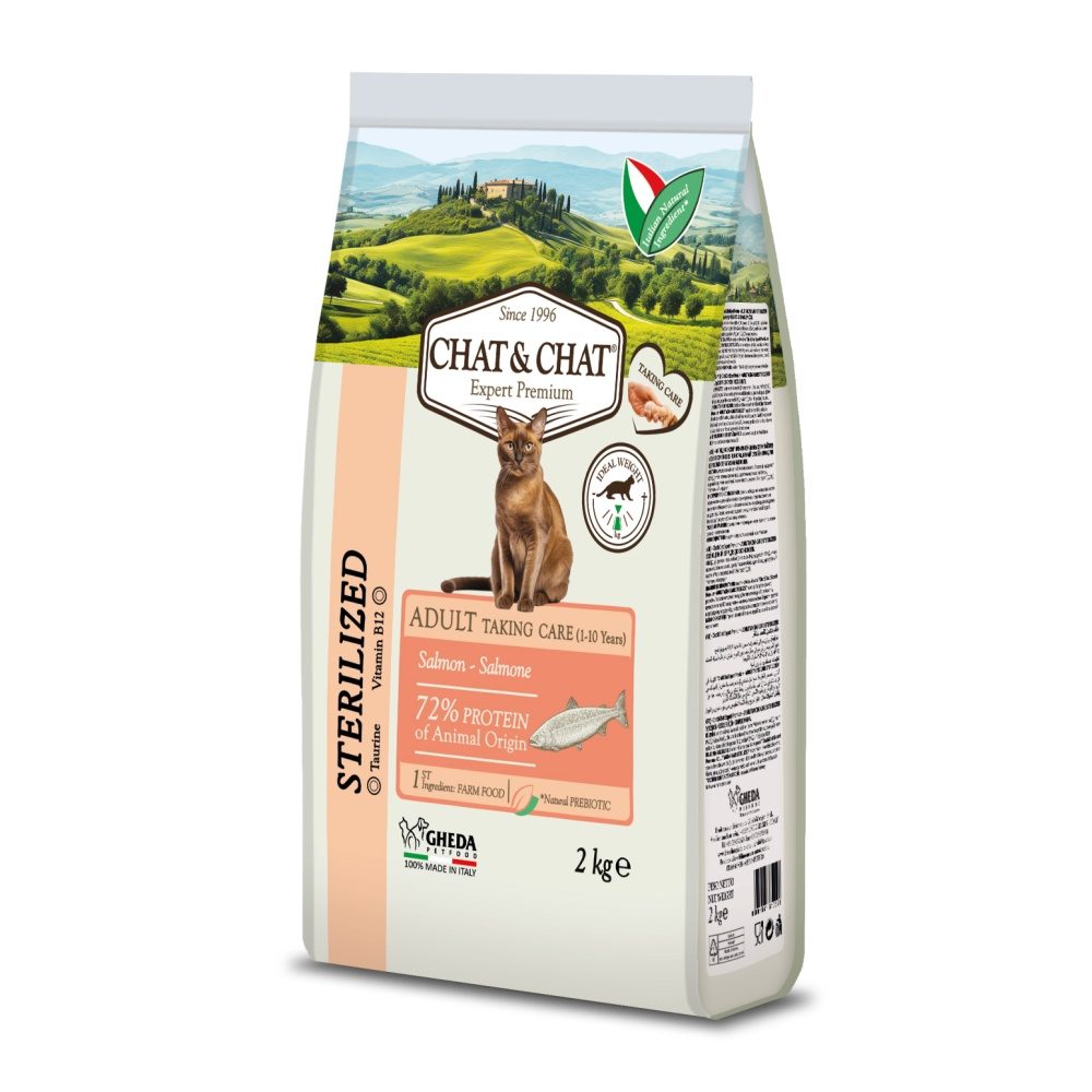 Chat & Chat Expert Adult Sterilized s lososem 2 kg