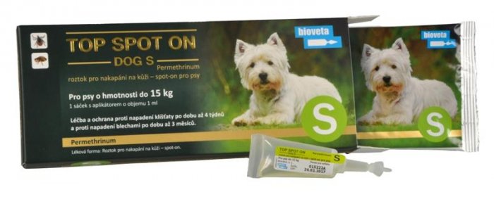 Bioveta Top Spot On Dog S do 15kg 1x1ml