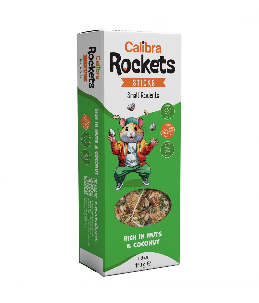 Calibra Rockets Sticks Small rodents Nuts&Coconut 120g