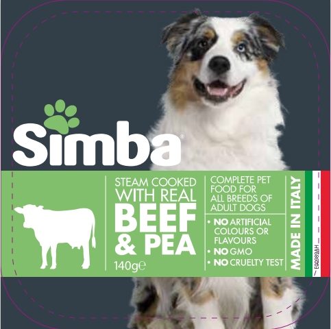 SIMBA Dog Hovězí  paštika s hráškem 150g