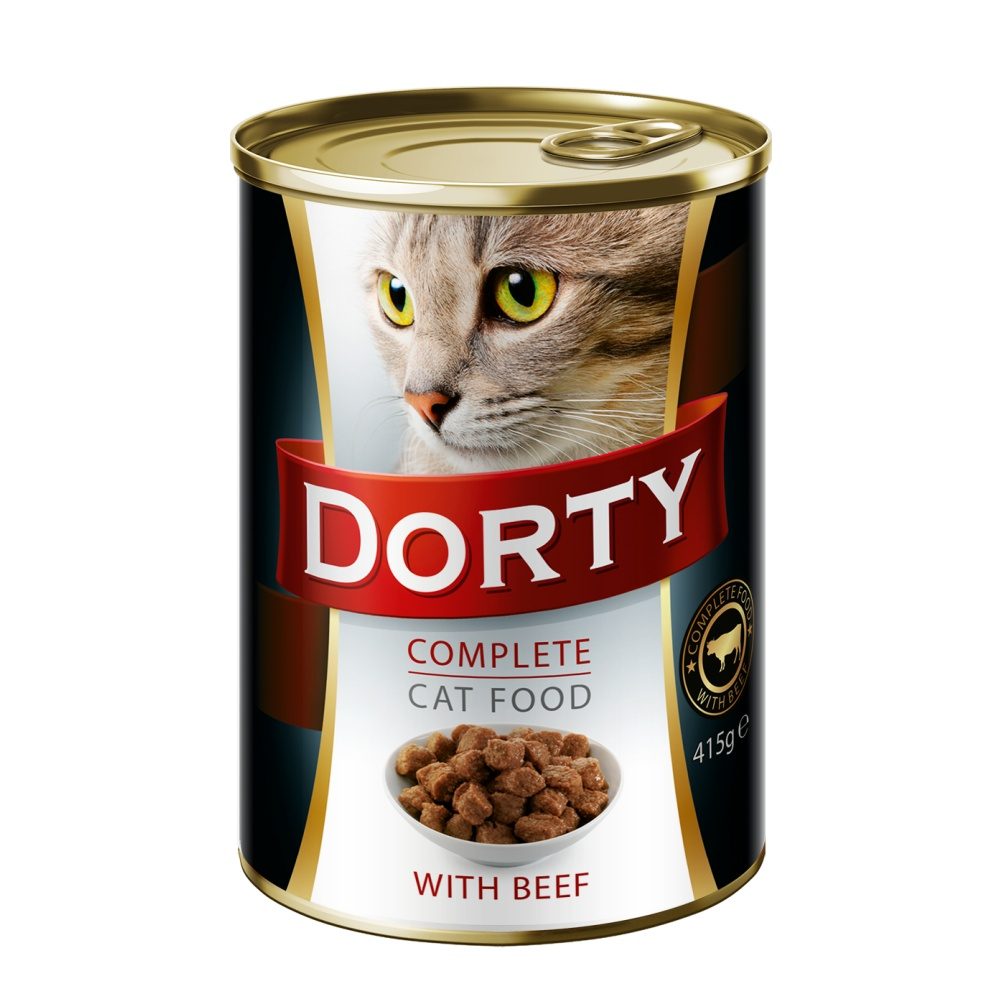 DORTY Cat Hovězí, konzerva 415 g