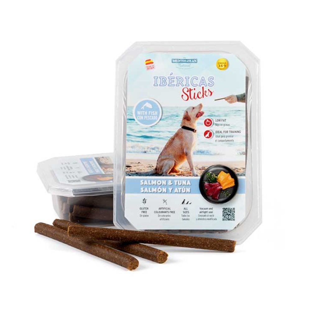 Ibéricas Dog tyčinky losos a tuňák 350 g (cca 30 ks)