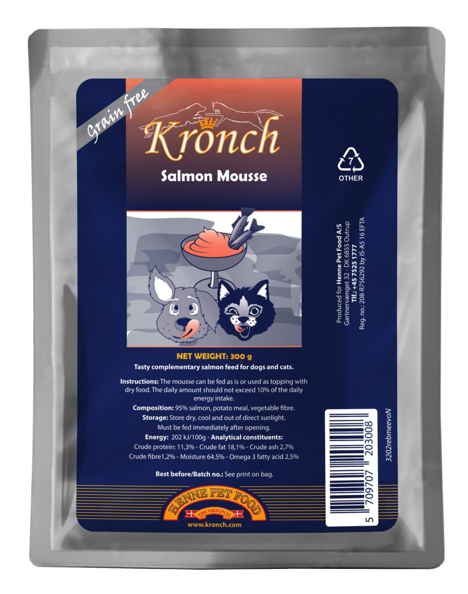 KRONCH LakseMoisse GrainFree pro psy/kočky,losos6x300g