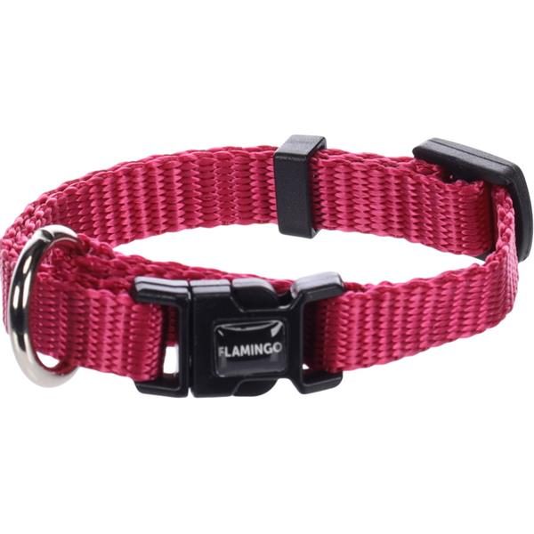 Obojek nylon Ziggy vínový 1x15-25cm Flamingo