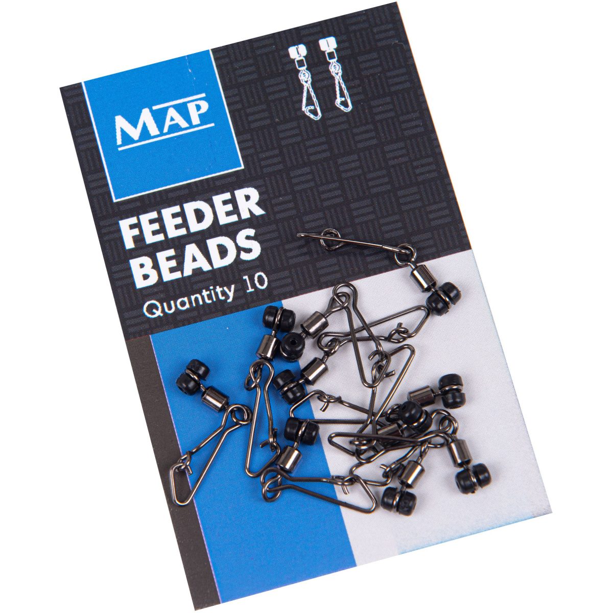MAP průjezdy s karabinkou feeder beads 10ks